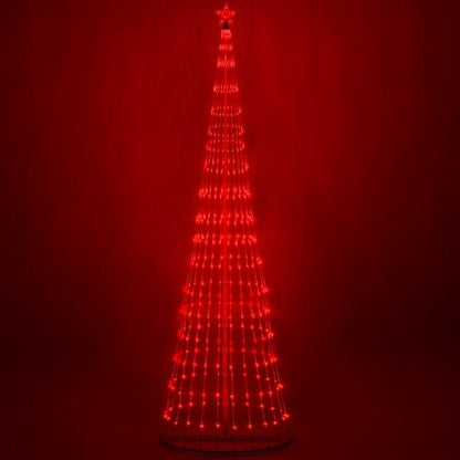 4' 6' 9' 12' Red Animated LightShow Cone Tree Christmas Outdoor Yard LED 14 Mode