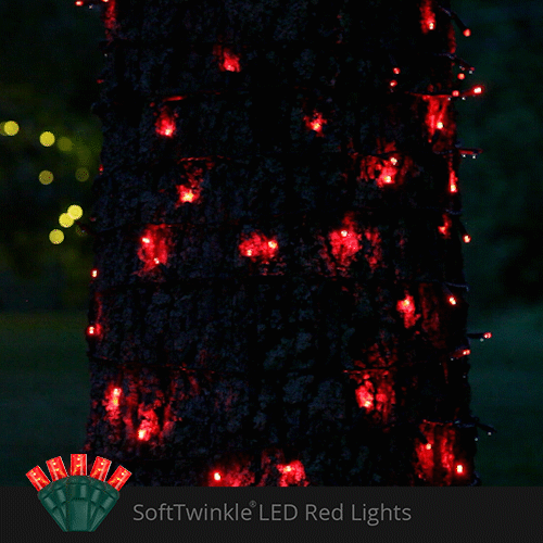 Valentines Day Red LED Lights Soft Twinkle TM Animated Christmas Wide Angle 17'