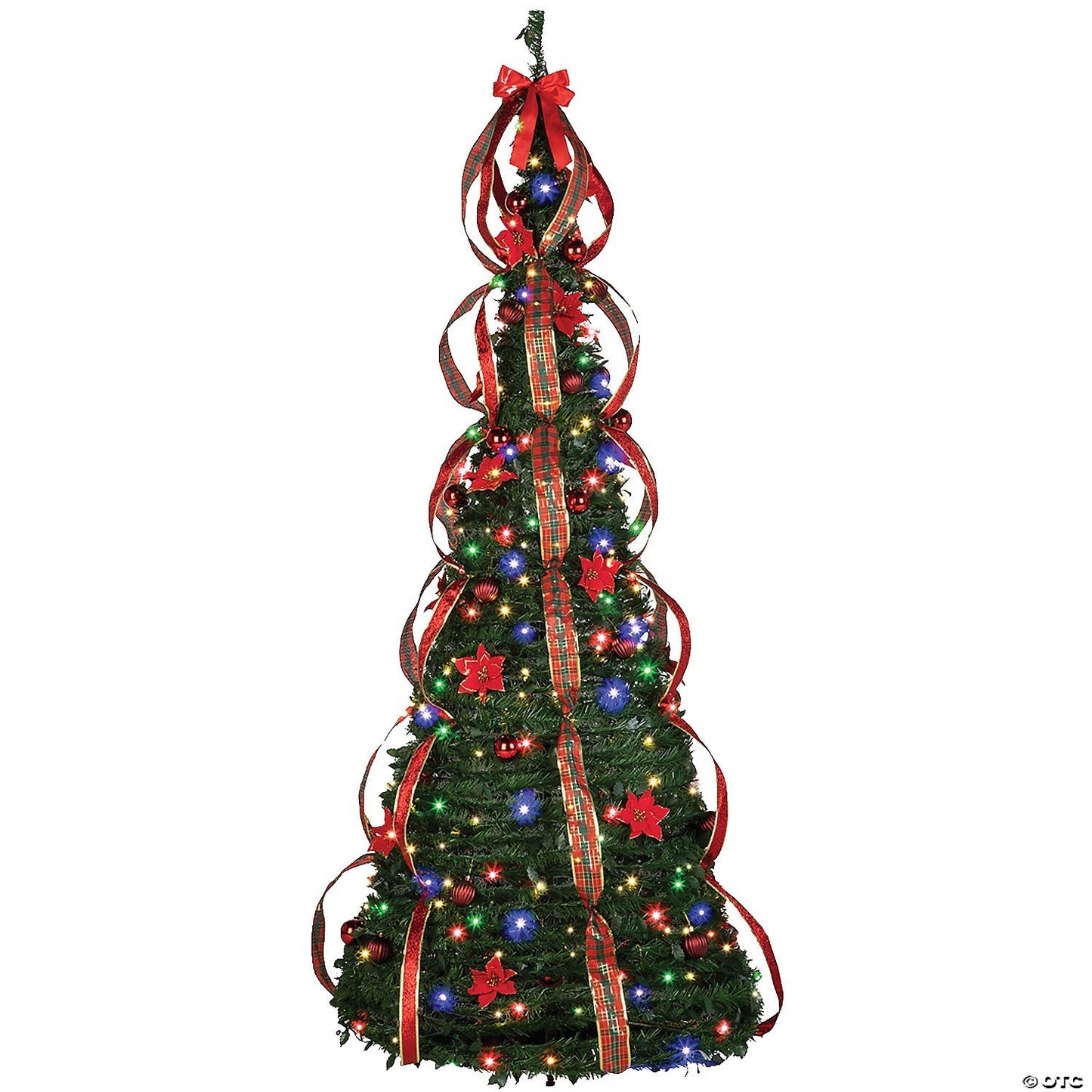 7.5 Ft SimpliciTree™  Pre-Lit Pre Decorated Christmas Tree MultiColor Lights