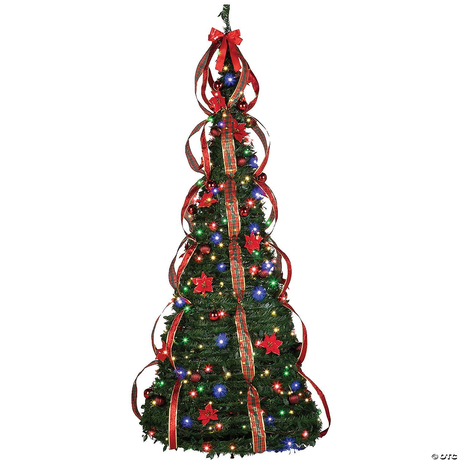 7.5 Ft SimpliciTree™  Pre-Lit Pre Decorated Christmas Tree MultiColor Lights