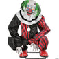 Life Size Evil Crouching Clown Animated Halloween Prop Haunted Circus Carnival