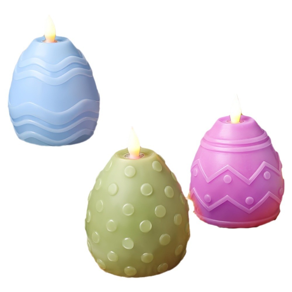 Easter Egg Flameless LED Candles - Set of 3
