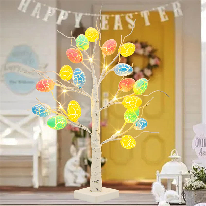 24” LED Easter Egg Birch Tree - Battery Operated