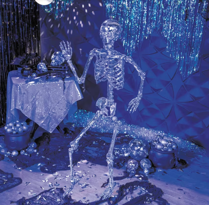 5 Ft Posable Disco Mosaic Skeleton