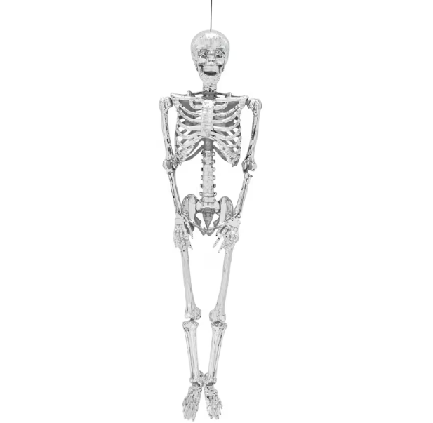 5 Ft Posable Disco Mosaic Skeleton