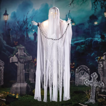 5 ft chained grim reaper skeleton Halloween prop