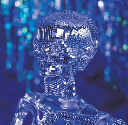 5 Ft Posable Disco Mosaic Skeleton
