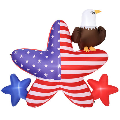 6 FT Patriotic Bald Eagle Inflatable with LED Lights