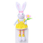16.5" Easter Bunny Sitters with Wood Bead Legs - Boy or Girl