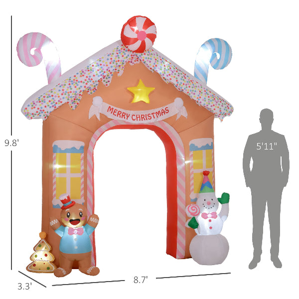 10 Ft Inflatable Gingerbread Candy House Archway – additional product view 3