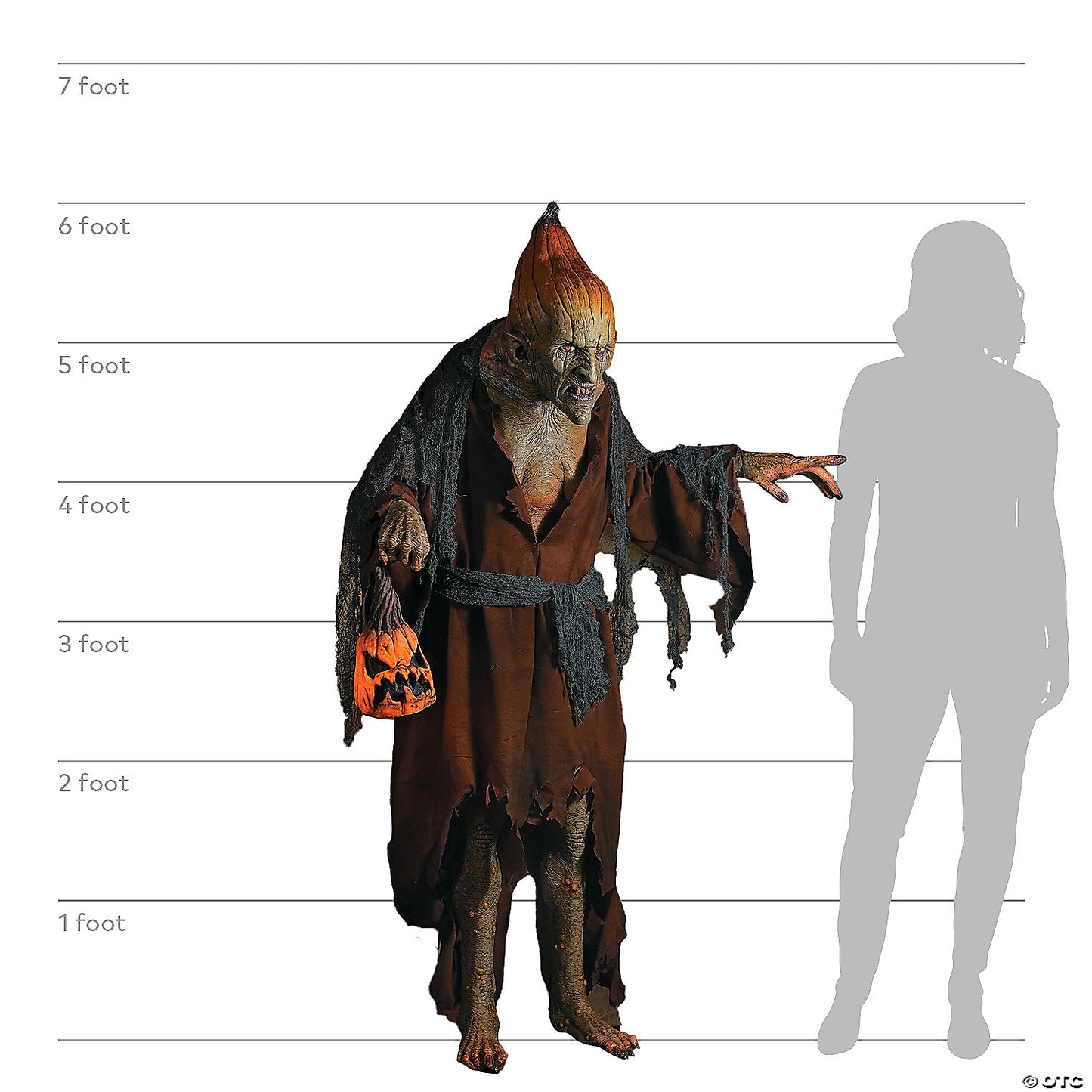 Life Size 6 Ft Pumpkin Witch