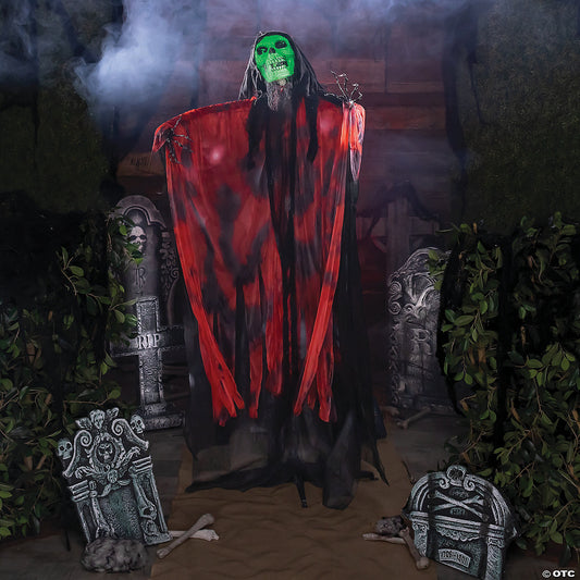 6 FT Animated Red & Black Skeleton Reaper