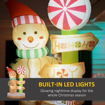 6 Ft Inflatable Gingerbread Man & Sign