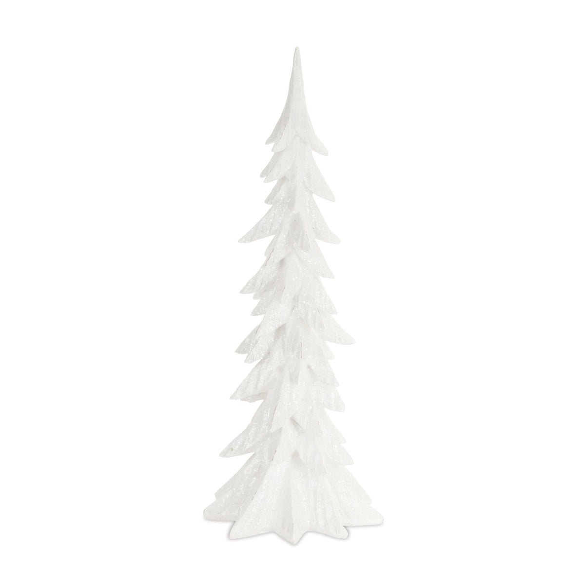 White Shimmer Tabletop Holiday Tree (Set of 3) — manufacturer image 3