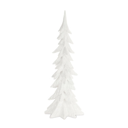 White Shimmer Tabletop Holiday Tree (Set of 3) — manufacturer image 3