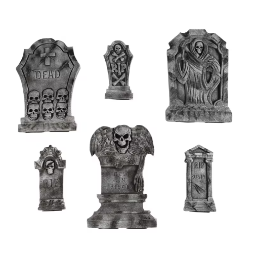 6 Pc. Spooky Tombstones Set Halloween decoration