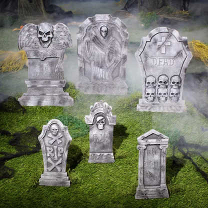 6 Pc. Spooky Tombstones Set Halloween decoration
