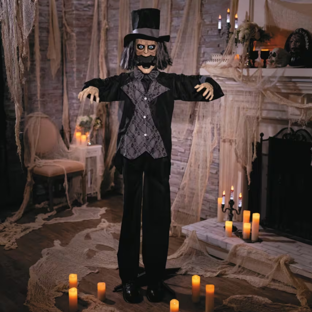 6 ft animated groom butler Halloween prop