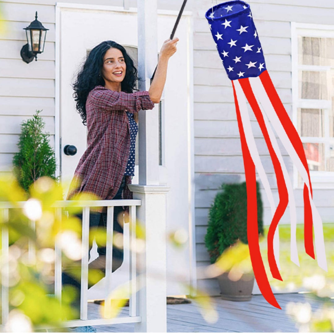 Independence Day Patriotic Outdoor Windsocks – 2 Styles