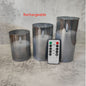Set of 3 Realistic Flame Candles Electroplated Glass LED Electronic - Rechargeable