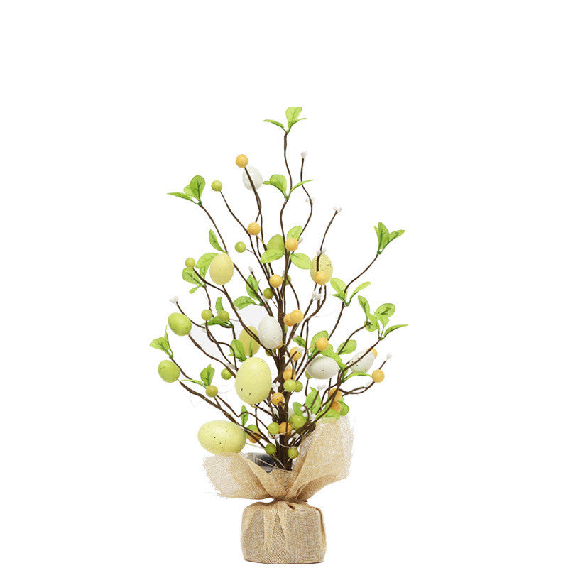 17.7" Glowing Easter Egg Decorative Lighted Tree