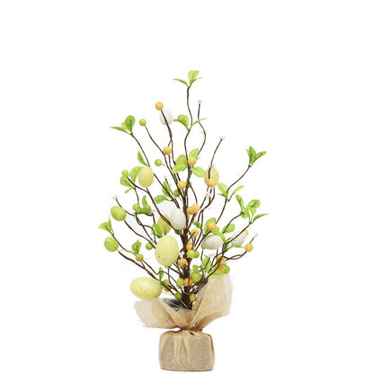 17.7" Glowing Easter Egg Decorative Lighted Tree