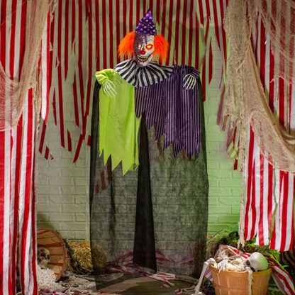 6 Ft Toxic Clown Hanging Prop with Sound