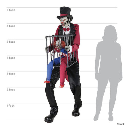 7 Ft Rotten Ringmaster with Caged Clown