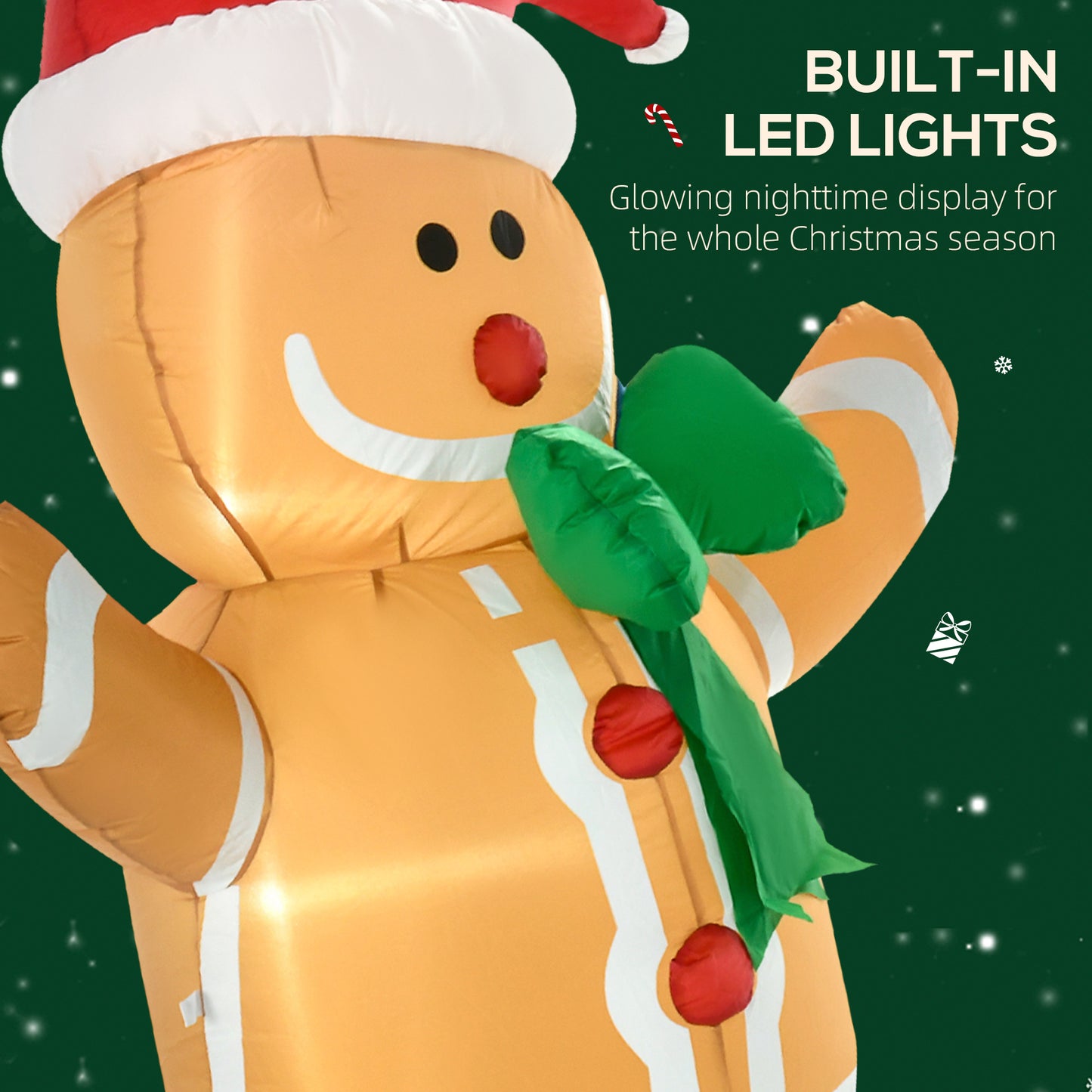 6 Ft Christmas Inflatable Gingerbread Man