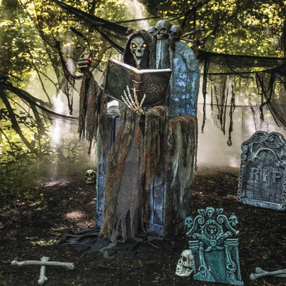 7 Ft Soul Collector Skeleton Animated Prop