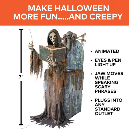 7 Ft Soul Collector Skeleton Animated Prop
