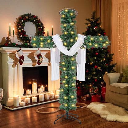 Pre-Lit Easter or Christmas Cross Tree