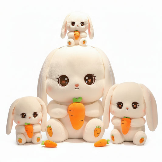 giant Stuffed Easter bunny with carrot floppy ears gift
