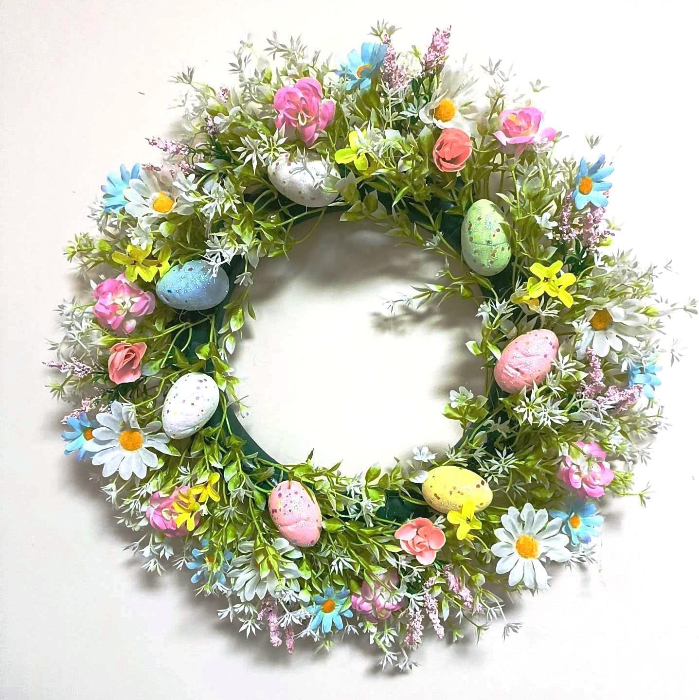 Easter Blooming Floral & Egg Wreath – 3 Sizes