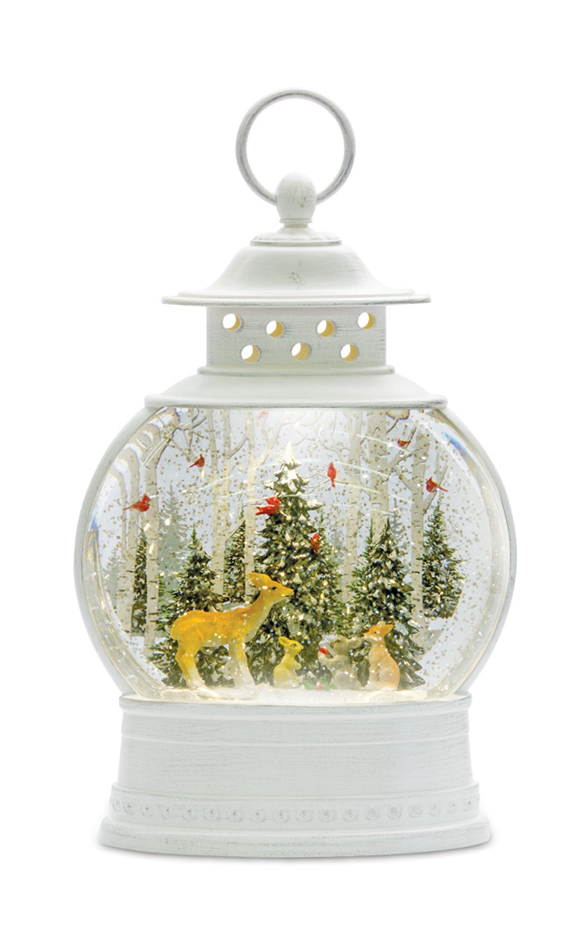 11.5 in Woodland Deer Snow Globe Lantern – manufacturer product photo