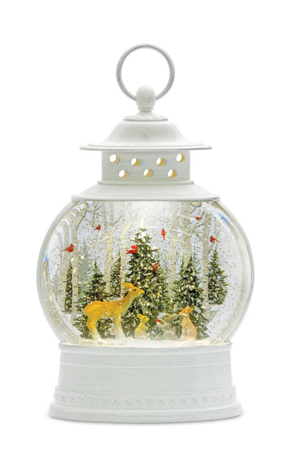 11.5 in Woodland Deer Snow Globe Lantern – manufacturer product photo