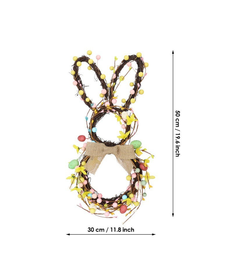 19.6" Rattan Bunny Wreaths - 3 Styles