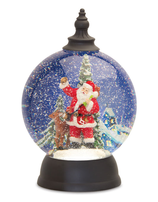 9.25 in Santa in Sleigh Snow Globe – manufacturer product photo
