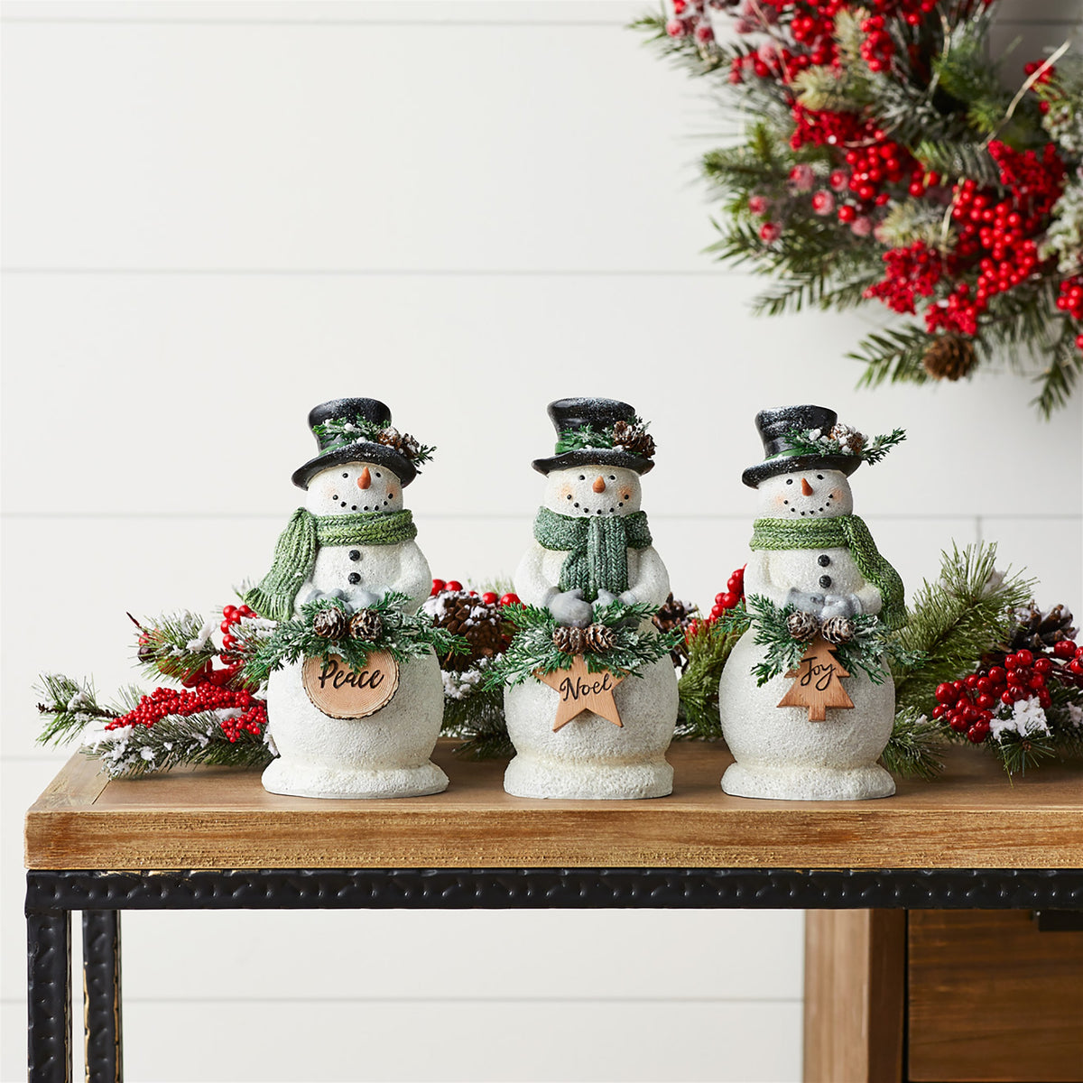8.25 in Snowman Figurines – Set of 3 – manufacturer photo 2