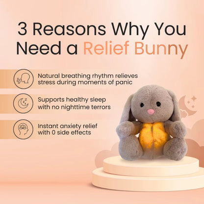 NEW! Breathing Bunny Baby Soothing Sensory Plush - Lights, Sound & Breathing Motion!