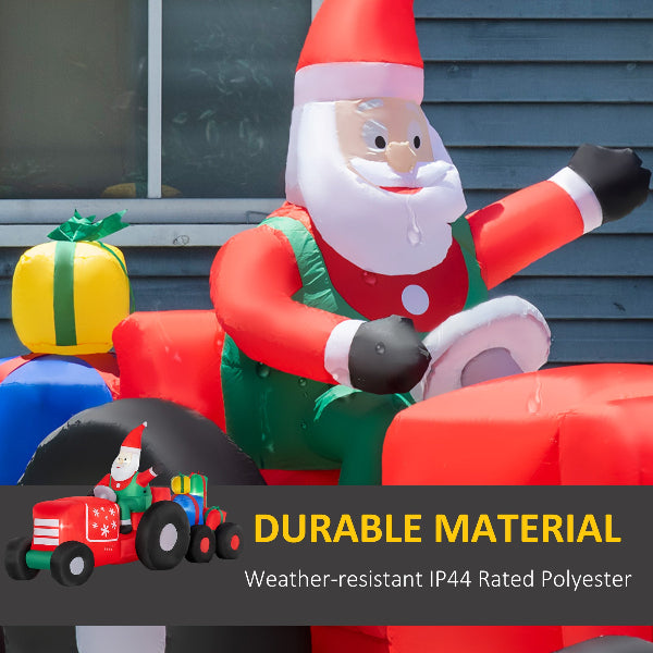 9 Ft Inflatable Santa Driving a Christmas Gift Trailer – additional product view 5