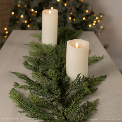 Winter Cedar Foliage Christmas Garland – Set of 2, 6 Ft Each — Melrose International product photo 2