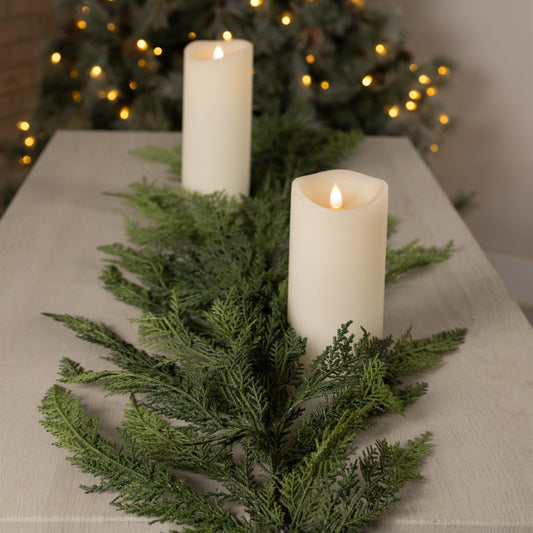 Winter Cedar Foliage Christmas Garland – Set of 2, 6 Ft Each — Melrose International product photo 2
