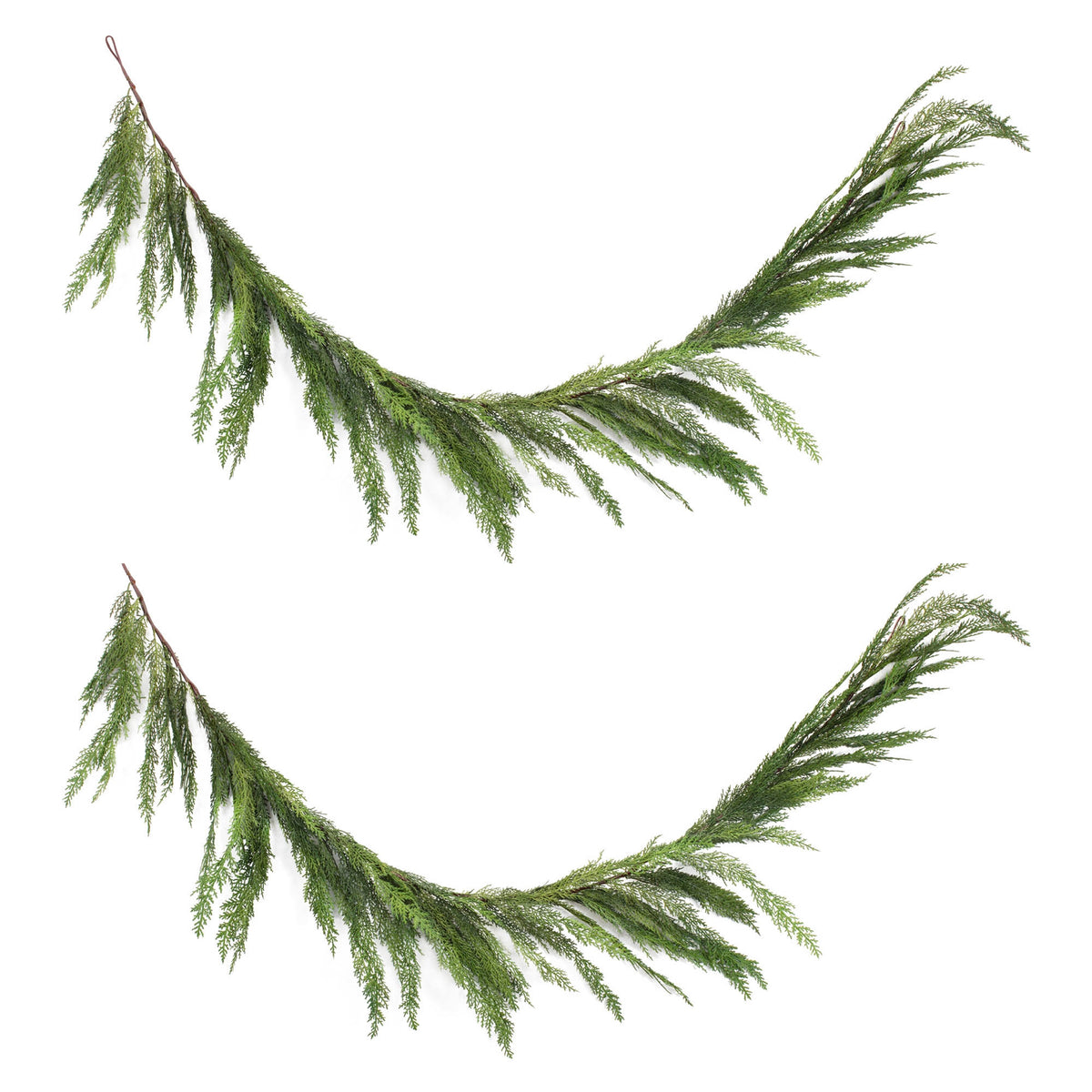 Winter Cedar Foliage Christmas Garland – Set of 2, 6 Ft Each — Melrose International product photo 4