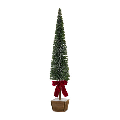 Potted Christmas Trees with Bows – Set of 3, Up to 39 Inches – Melrose manufacturer photo 3