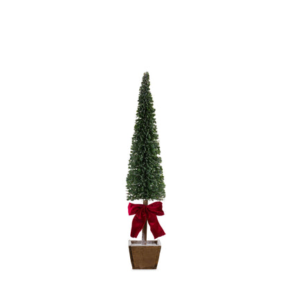 Potted Christmas Trees with Bows – Set of 3, Up to 39 Inches – Melrose manufacturer photo 4