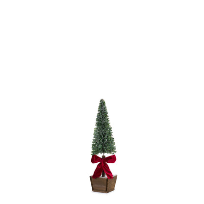Potted Christmas Trees with Bows – Set of 3, Up to 39 Inches – Melrose manufacturer photo 5
