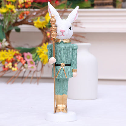 Easter Bunny Nutcracker Figurines - Resin
