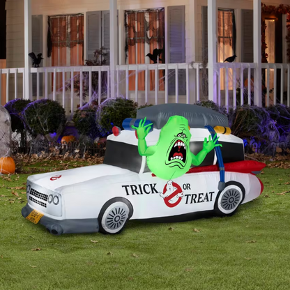 84" Ghostbusters ™ Ecto-1 with Slimer Outdoor Yard Inflatable
