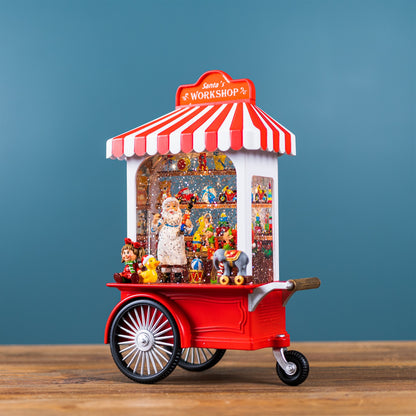 10.75 in Santa's Workshop Snow Globe – manufacturer photo 2